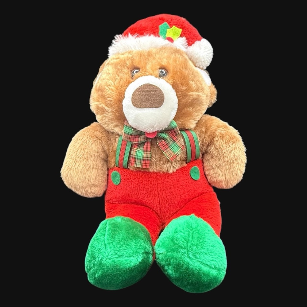 1987 Rennoc Christmas Bear Theodore Teddy Plush Korea Santas Best